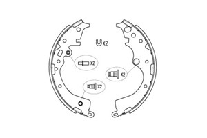 Bremsesko sett, Bakaksel, TOYOTA HIACE / COMMUTER Buss V, HIACE Skåp V, SIENNA, TACOMA Pick-up, 0449504010, 0449508030, 0449526240, 4495