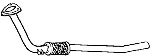 Eksosrør, Senter, AUDI,SKODA,VW, 3B0253301H, 8671012945, 8D0253301Q