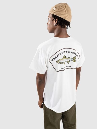 Dravus Hunt And Fish T-paita valkoinen