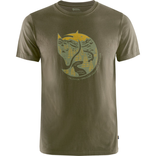 Fjällräven Arctic Fox T-shirt M - Dark Olive - Miehet - XL - Partioaitta