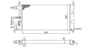 Radiator, motorkjøling, OPEL,PEUGEOT,RENAULT,TOYOTA,VW, 1300173, 90531547