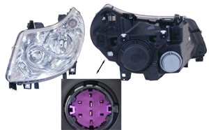 Frontlykt, Venstre, CITROËN,FIAT,PEUGEOT, 0001368641080, 1368641080