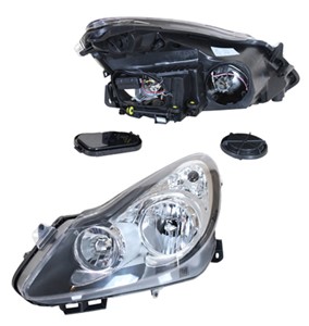 Frontlykt, Venstre, OPEL CORSA D, CORSA D Skåp/halvkombi, 12 16 194, 93189361