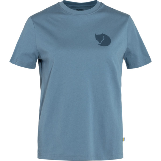 Fjällräven Fox Boxy Logo Tee W - Dawn Blue - Naiset - S - Partioaitta