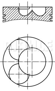 Stempel, Til sylinder 3, Til sylinder 4, AUDI,SEAT,SKODA,VW
