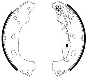 Bremsesko sett, Bakaksel, OPEL ASTRA H, 1605224, 1605358, 93189978, 93195331