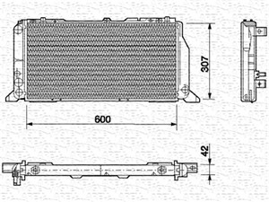 Radiator, motorkjøling, AUDI 80 B3 Sedan, 90 B3, COUPE B3, 893121251
