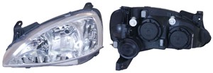 Frontlykt, Venstre, OPEL COMBO Skåp/stor limousine, COMBO Tour, CORSA C, CORSA C Skåp/halvkombi, 12 16 161, 13195923, 93185145