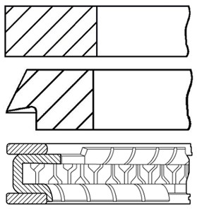 Stempelringsett, CHEVROLET,OPEL,SUZUKI,VAUXHALL, 55571028, 630012, 630157, 93179723, 9319723