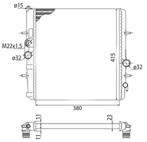 Radiator, motorkjøling, PEUGEOT 206 CC, 206 Halvkombi, 206 Sedan, 206 SW, 206+, 133037