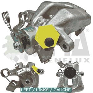 Bremsecaliper, Venstre bakaksel, Bak akselen, CITROËN C5 III, C5 Break III, PEUGEOT 407, 407 Coupé, 407 SW, 4401 G4