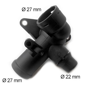 Kjølevæskeflens, AUDI A4 B6, A4 B6 Avant, A4 B6 Cabriolet, A4 B7, A4 B7 Avant, 06B121132E