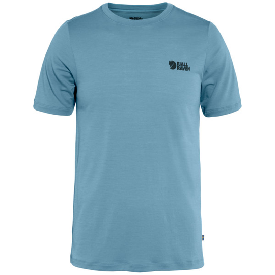 Fjällräven Abisko Wool Logo Ss M - Dawn Blue - Miehet - XL - Partioaitta