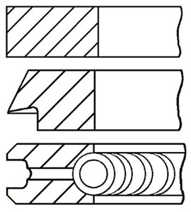 Stempelringsett, ALFA ROMEO 147, 156, 156 Sportwagon, 166, FIAT PUNTO, PUNTO Skåp/halvkombi, 71715161
