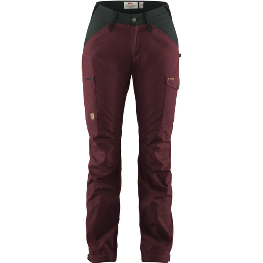 Fjällräven Kaipak Trousers Curved W - Dark Garnet-dark Grey - Naiset - 46 - Partioaitta