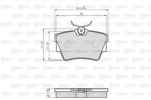 Bremseklosser sett, Bakaksel, NISSAN,OPEL,RENAULT,VAUXHALL, 1605199, 4406000QAF, 44060-00QAF, 440607091R, 44060-7091R, 4414520, 77010547