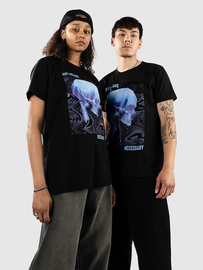 Any Means Necessary Looming Death T-paita musta