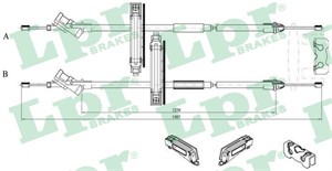 Kabel, parkeringsbremse, Bak, Høyre, Senter, Venstre, FORD FOCUS I, FOCUS Sedan I, FOCUS Turnier I, 1069081