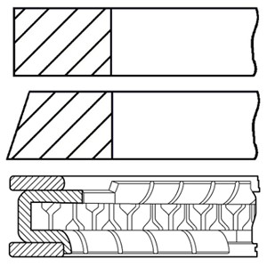 Stempelringsett, CHEVROLET SPARK, DAEWOO LABO Flak/chassi, MATIZ, MATIZ Skåp/halvkombi, TICO, 12140-78B00-000, 96325192, 96325699