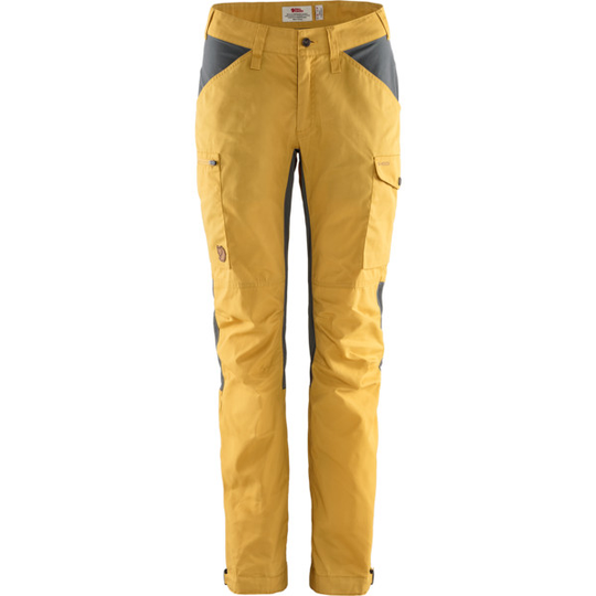 Fjällräven Kaipak Trousers Curved W - Ochre-super Grey - Naiset - 34 - Partioaitta