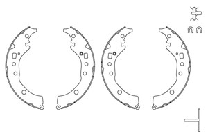 Bremsesko sett, Bakaksel, SUBARU TREZIA, TOYOTA VERSO S, YARIS, YARIS Skåp/halvkombi, 04495-52130, 449552130