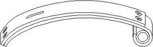 Spenneskinne, styringskjede, FORD,VW, 021 109 509A, 1 669 848, 95VW6L266CA