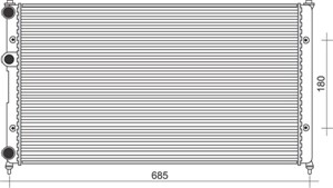 Radiator, motorkjøling, SEAT,VW, 1H0121253A, 1H0121253CB, 1HM121253D, 1HM121253L, 6K0121253AA, 6K0121253AL
