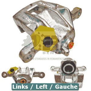 Bremsecaliper, Venstre bakaksel, Bak akselen, HYUNDAI SANTA FÉ I, TRAJET, 582103A200