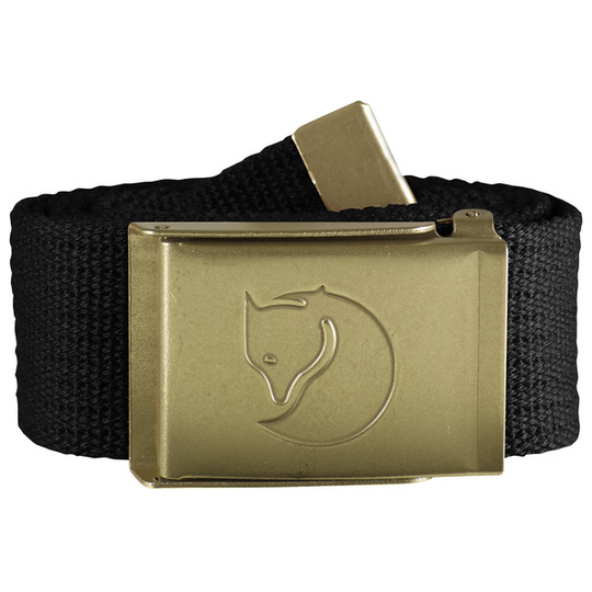 Fjällräven Canvas Brass Belt 4 Cm - Black - Unisex - OneSize - Partioaitta