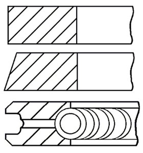 Stempelringsett, ALFA ROMEO,FIAT,LANCIA,OPEL,SUZUKI,VAUXHALL, 630365, 71752645, 93196901