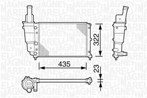Radiator, motorkjøling, FIAT PUNTO, PUNTO Cabriolet, PUNTO Van, LANCIA Y, 46465015, 7718660