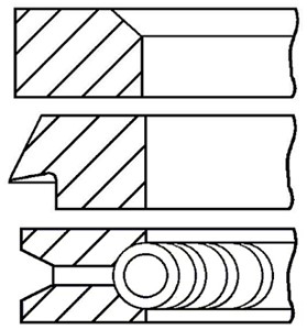 Stempelringsett, CITROËN,PEUGEOT,TALBOT, 9564421280, 9790007400