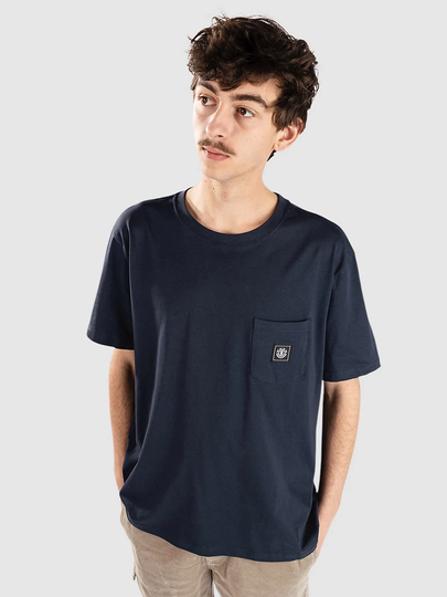 Element Icon Label Pocket T-paita sininen