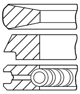 Stempelringsett, CITROËN,FIAT,FORD,MAZDA,MINI,PEUGEOT,SUZUKI,VOLVO, 0640S7
