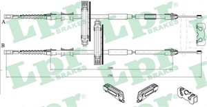Kabel, parkeringsbremse, Bak, Høyre, Senter, Venstre, FORD FOCUS I, FOCUS Sedan I, FOCUS Turnier I, 1069082