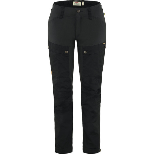 Fjällräven Keb Trousers Curved W Short - Black - Naiset - 36 - Partioaitta
