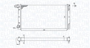 Radiator, motorkjøling, FIAT IDEA, PUNTO, PUNTO Skåp/halvkombi, LANCIA MUSA, 46546944, 46776301, 51708727