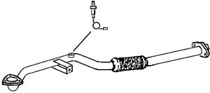 Eksosrør, Senter, OPEL VECTRA B, VECTRA B Halvkombi, VECTRA B Kombi, VAUXHALL VECTRA, 858165, 9202891