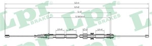 Kabel, parkeringsbremse, Bak, Høyre, Venstre, FORD MONDEO Turnier III, 1116841, 1117106, 1126843, 1130446, 1208432, 1220591, 1358882, 14