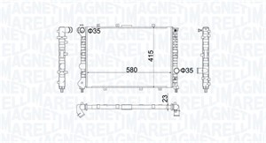 Radiator, motorkjøling, ALFA ROMEO 156, 156 Sportwagon, 50501508, 60624581, 60690405, 71753212
