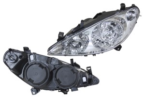 Frontlykt, Venstre, PEUGEOT 307, 307 Break, 307 CC, 307 SW, 6204 Z2, 6204 ZP