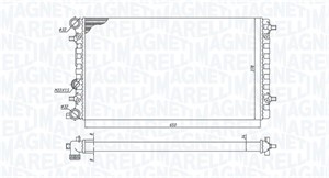Radiator, motorkjøling, VW NEW BEETLE, NEW BEETLE Cabriolet, 1C0121253A, 1C0121253B, 1C0121253C