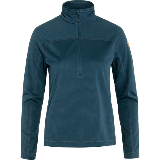 Fjällräven Abisko Lite Fleece Half Zip W - Indigo Blue - Naiset - XS - Partioaitta