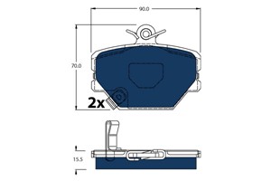 Bremseklosser sett, Framaksel, SMART FORTWO Cabrio, FORTWO Coupé, 451 421 00 10, 451 421 01 10, A 451 421 00 10, A 451 421 01 10