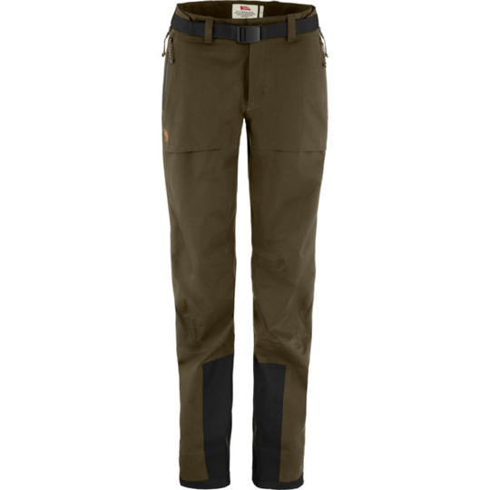 Fjällräven Keb Eco-shell Trousers W - Dark Olive - Naiset - S - Partioaitta