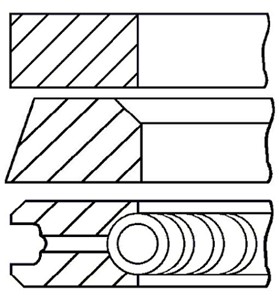 Stempelringsett, MERCEDES-BENZ 124 Sedan [W124], 124 T-Model [S124], 190 [W201], A0010306624, A0020303624