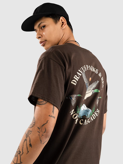 Dravus Parks And Rec T-paita ruskea