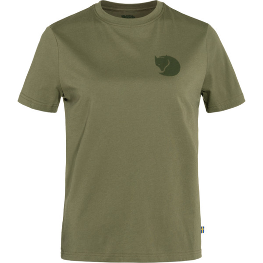 Fjällräven Fox Boxy Logo Tee W - Green - Naiset - XS - Partioaitta