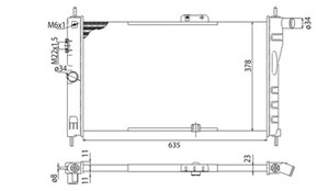 Radiator, motorkjøling, DAEWOO CIELO, NEXIA, NEXIA Sedan, 96144847