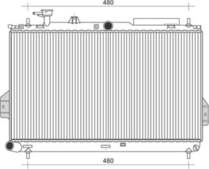 Radiator, motorkjøling, HYUNDAI HIGHWAY VAN, MATRIX, TRAJET, 2531017000, 25310-17000, 2531017001, 25310-17001, 2531017002, 2531017050